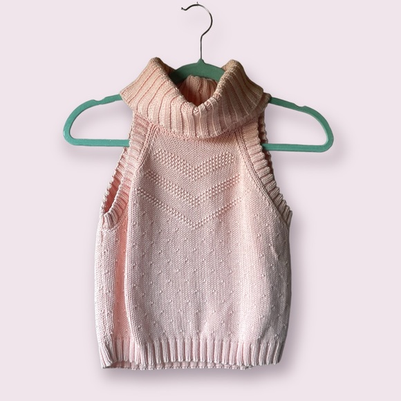 Gianni Bini Sweaters - Gianni Bini Pink Mock Neck Sleeveless Sweater